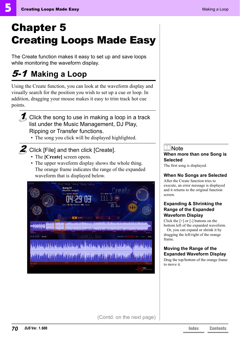Chapter 5 creating loops made easy, 1 making a loop, Making a loop | Pioneer SVJ-DL01 User Manual | Page 70 / 156