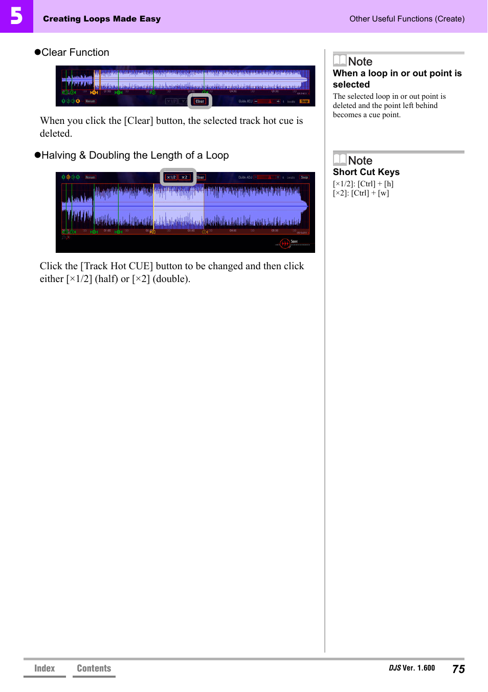 Clear function’ p.75 | Pioneer SVJ-DL01 User Manual | Page 75 / 156