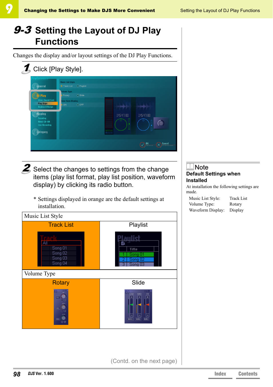 3 setting the layout of dj play functions, Setting the layout of dj play functions, 3 setting the layout of dj play functions’ p.98 | 3 setting the layout of dj play, Functions’ p.98 | Pioneer SVJ-DL01 User Manual | Page 98 / 156