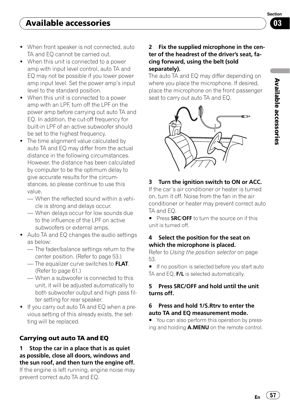 Available accessories | Pioneer DVH-P4100UB User Manual | Page 57 / 81