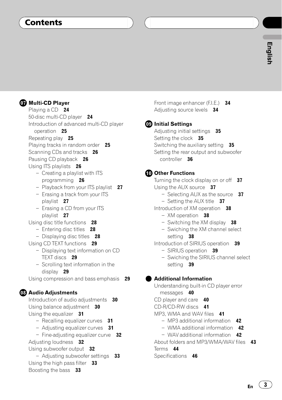 Pioneer DEH-P3800MP User Manual | Page 3 / 148