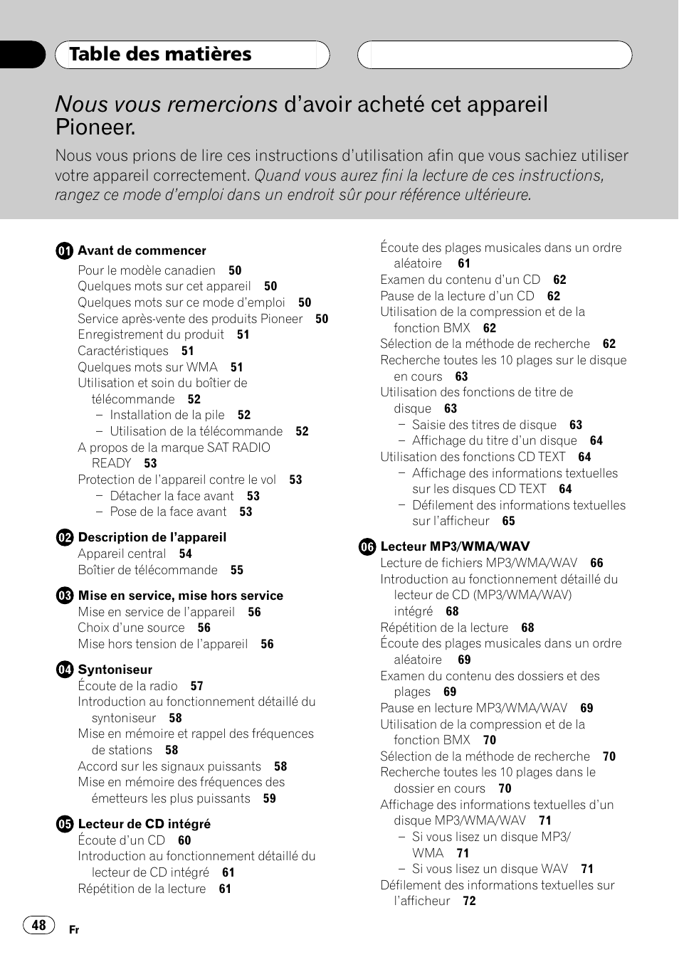 Pioneer DEH-P3800MP User Manual | Page 48 / 148
