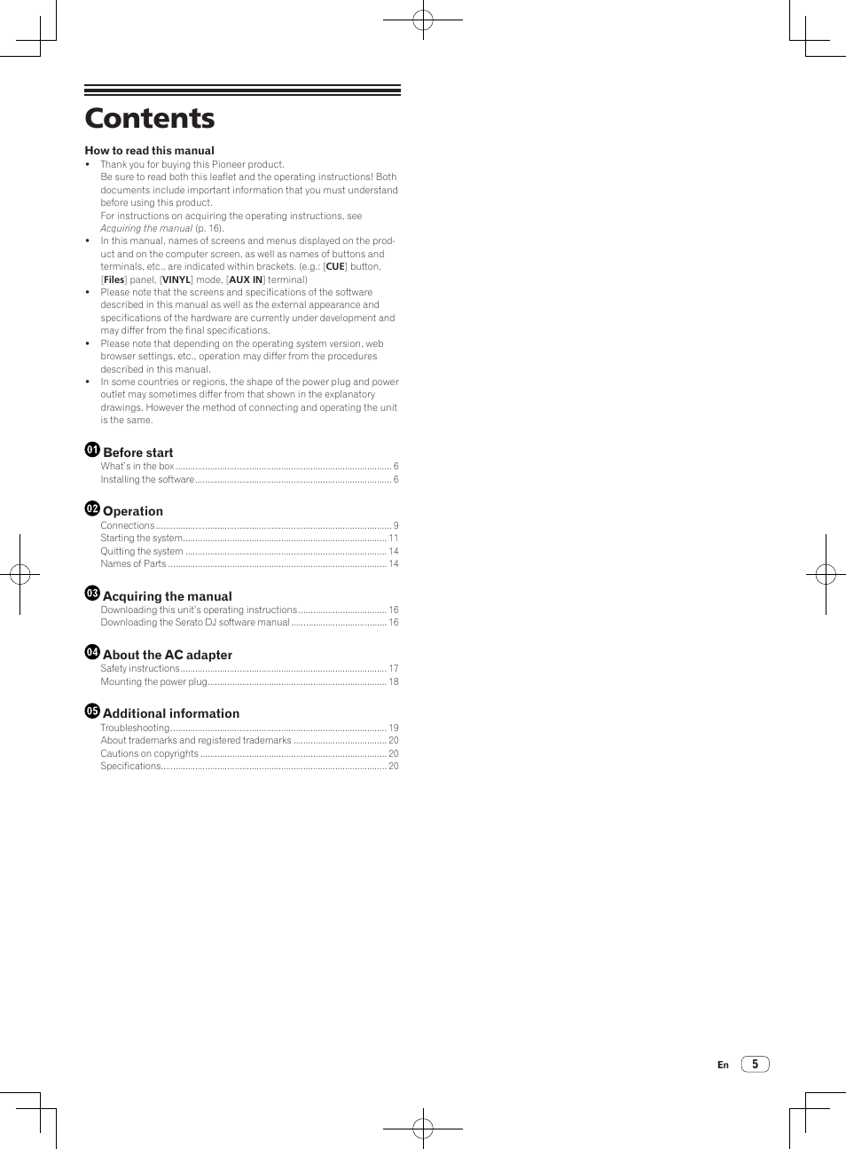 Pioneer DDJ-SX User Manual | Page 5 / 24