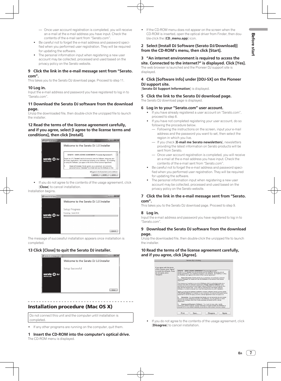 Installation procedure (mac os x) | Pioneer DDJ-SX User Manual | Page 7 / 24