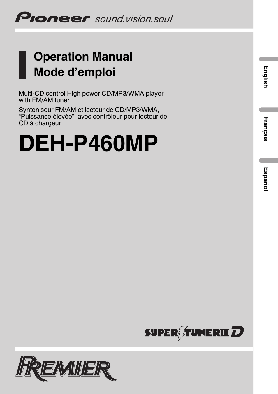 Pioneer DEH-P460MP User Manual | 140 pages
