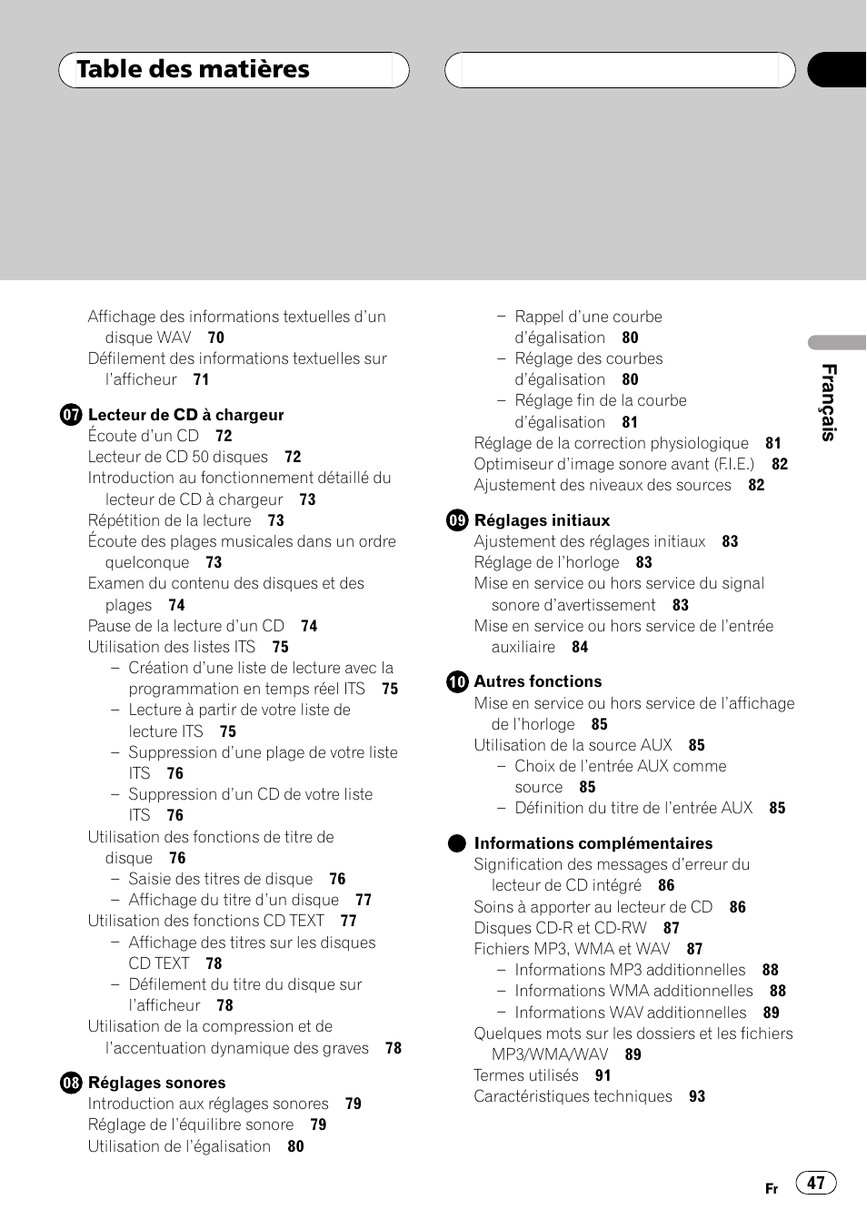 Pioneer DEH-P460MP User Manual | Page 47 / 140