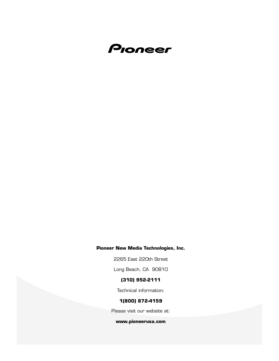 Pioneer DRM-6NX User Manual | Page 8 / 8