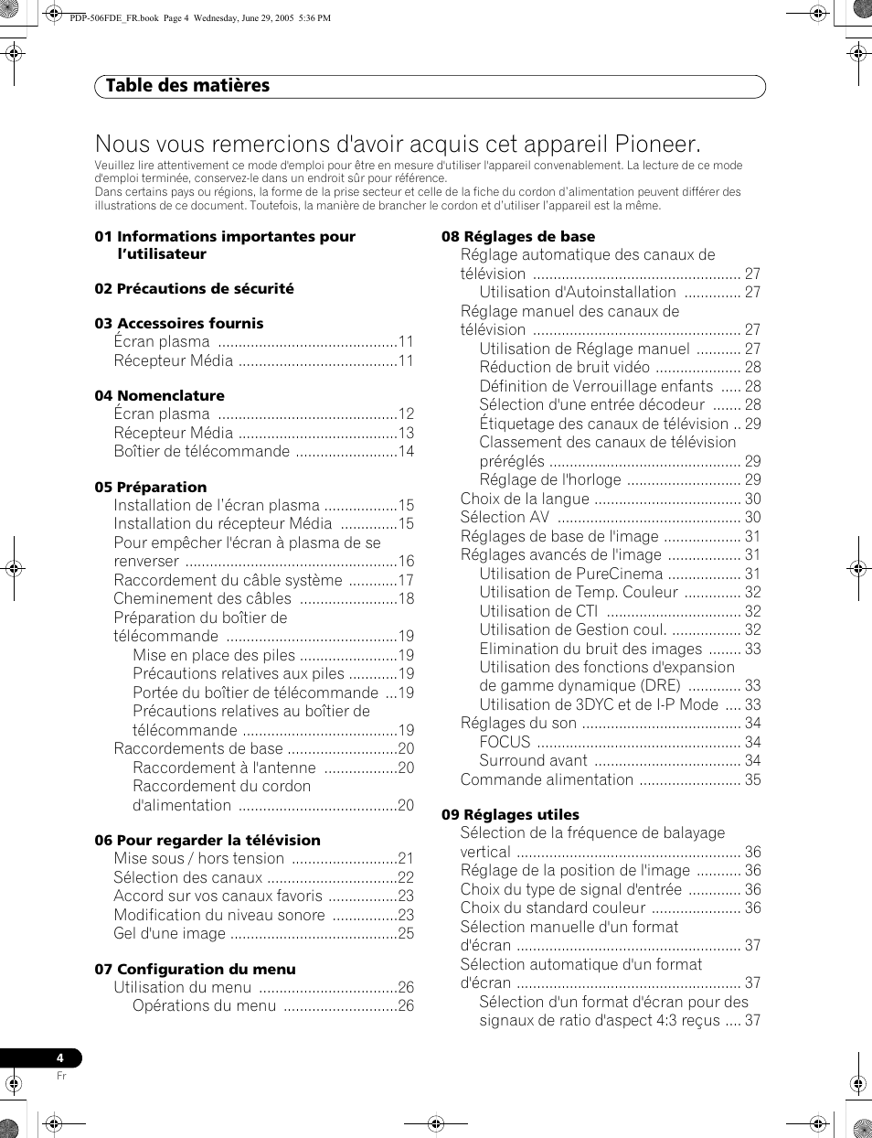 Pioneer PDP-436FDE User Manual | Page 50 / 141