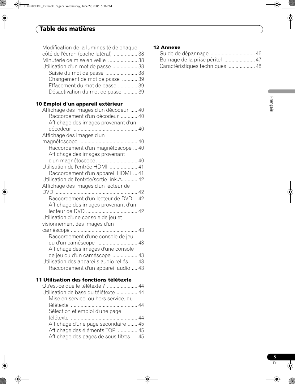 Pioneer PDP-436FDE User Manual | Page 51 / 141