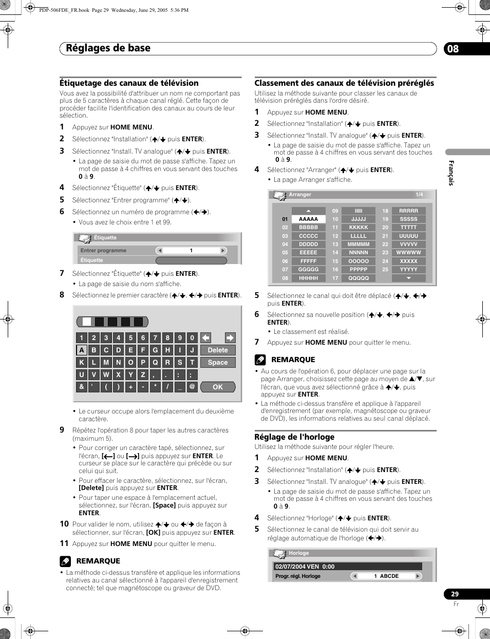 Réglages de base 08 | Pioneer PDP-436FDE User Manual | Page 75 / 141