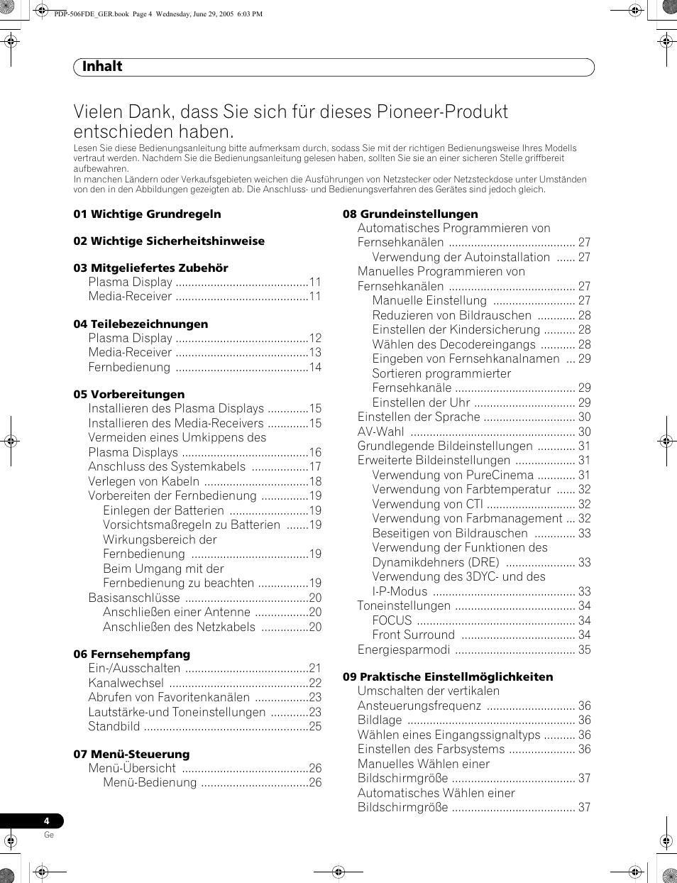 Pioneer PDP-436FDE User Manual | Page 96 / 141