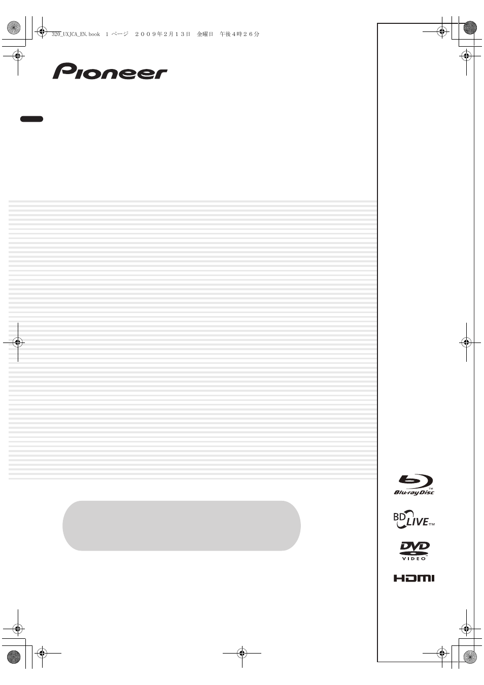 Pioneer BDP-320 User Manual | 66 pages