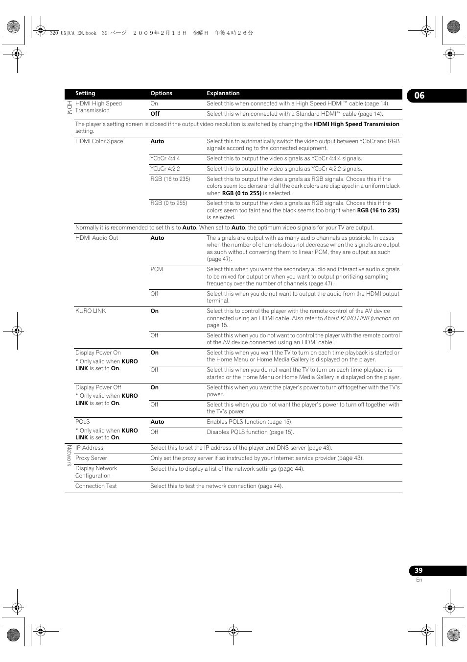 Pioneer BDP-320 User Manual | Page 39 / 66