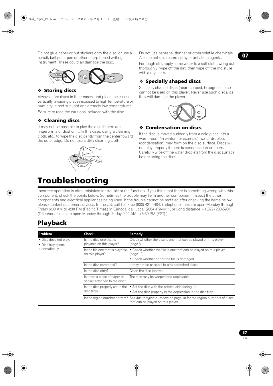 Troubleshooting, Playback, Roubleshooting | Troubleshooting on | Pioneer BDP-320 User Manual | Page 57 / 66