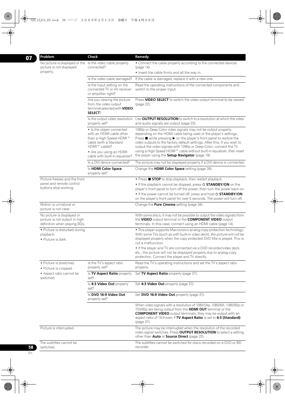 Pioneer BDP-320 User Manual | Page 58 / 66