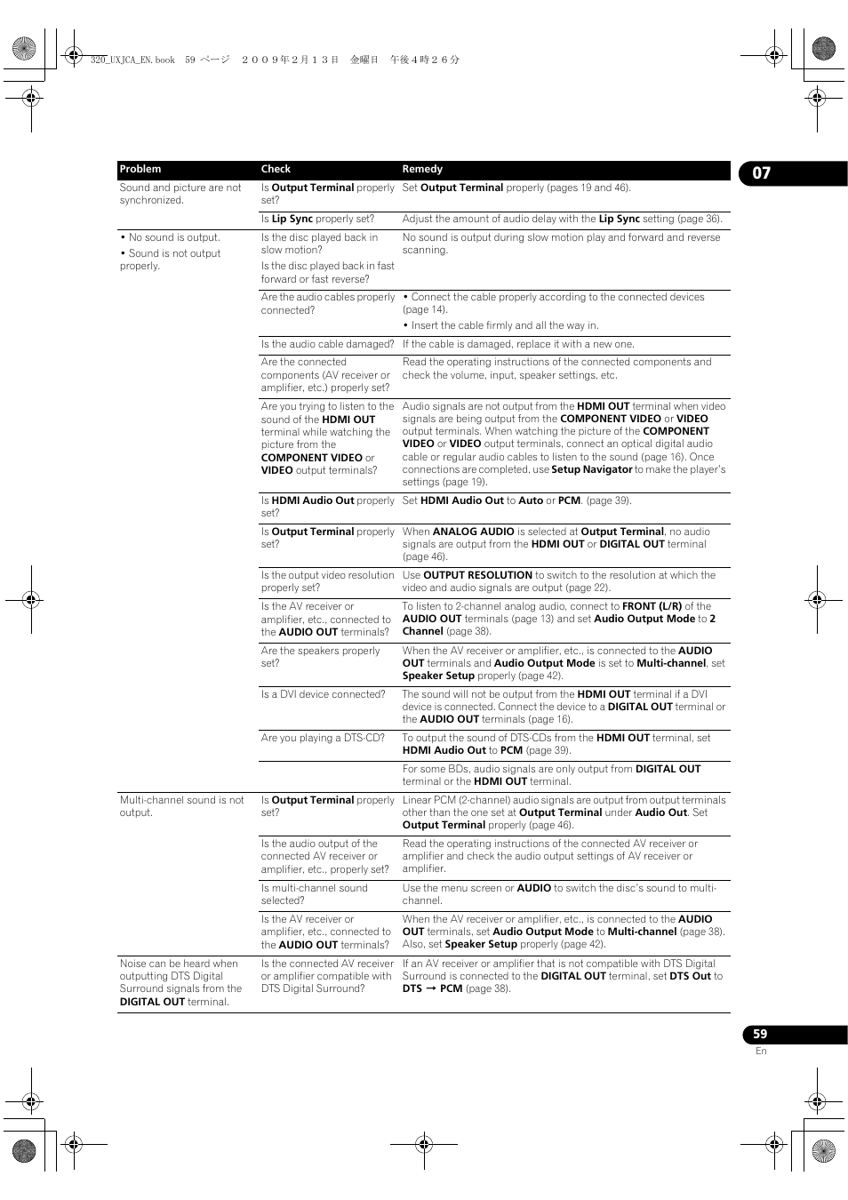 Pioneer BDP-320 User Manual | Page 59 / 66