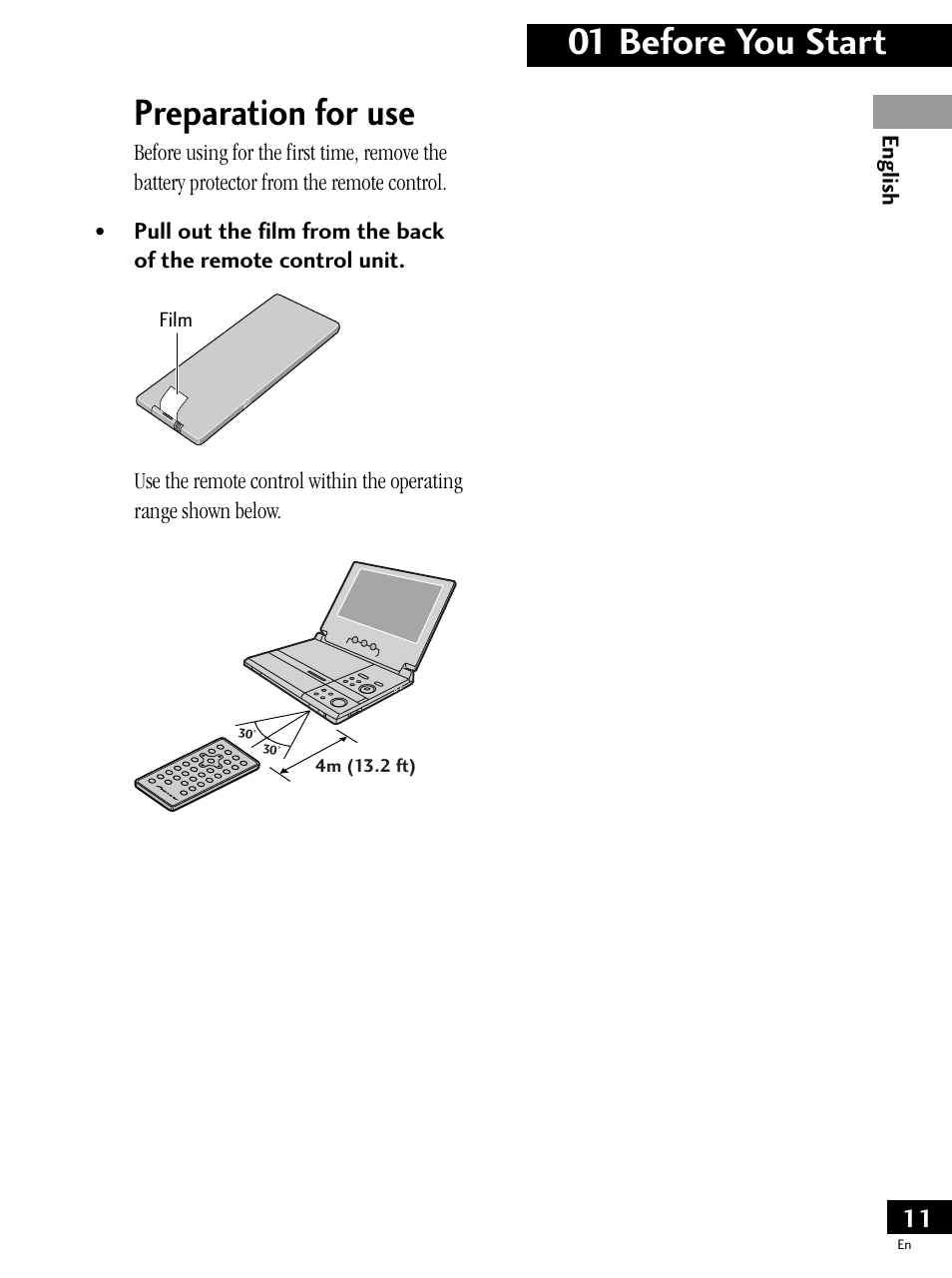 Preparation for use, 01 before you start | Pioneer PDV-LC20 User Manual | Page 11 / 76