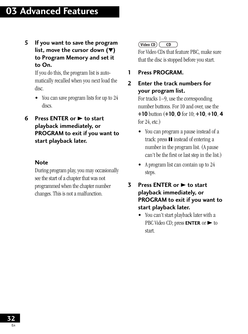 03 advanced features | Pioneer PDV-LC20 User Manual | Page 32 / 76