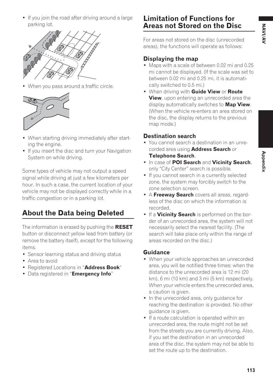 The disc, About the data being deleted | Pioneer AVIC-D1 User Manual | Page 115 / 133