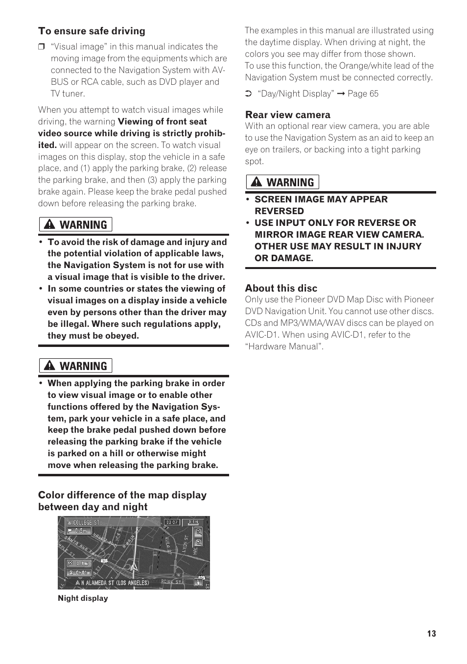 Pioneer AVIC-D1 User Manual | Page 15 / 133