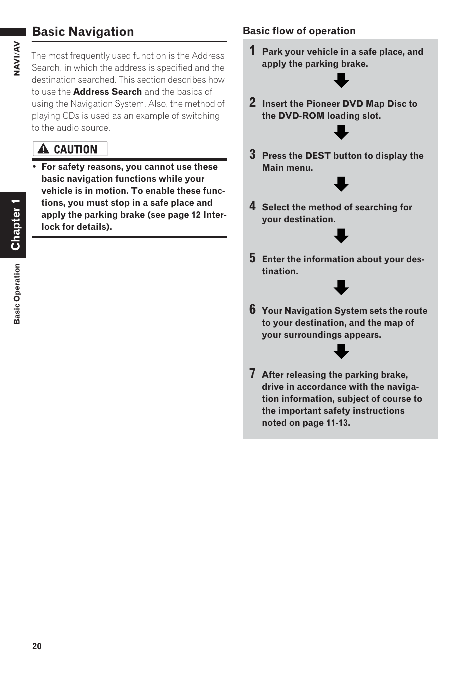 Basic navigation | Pioneer AVIC-D1 User Manual | Page 22 / 133