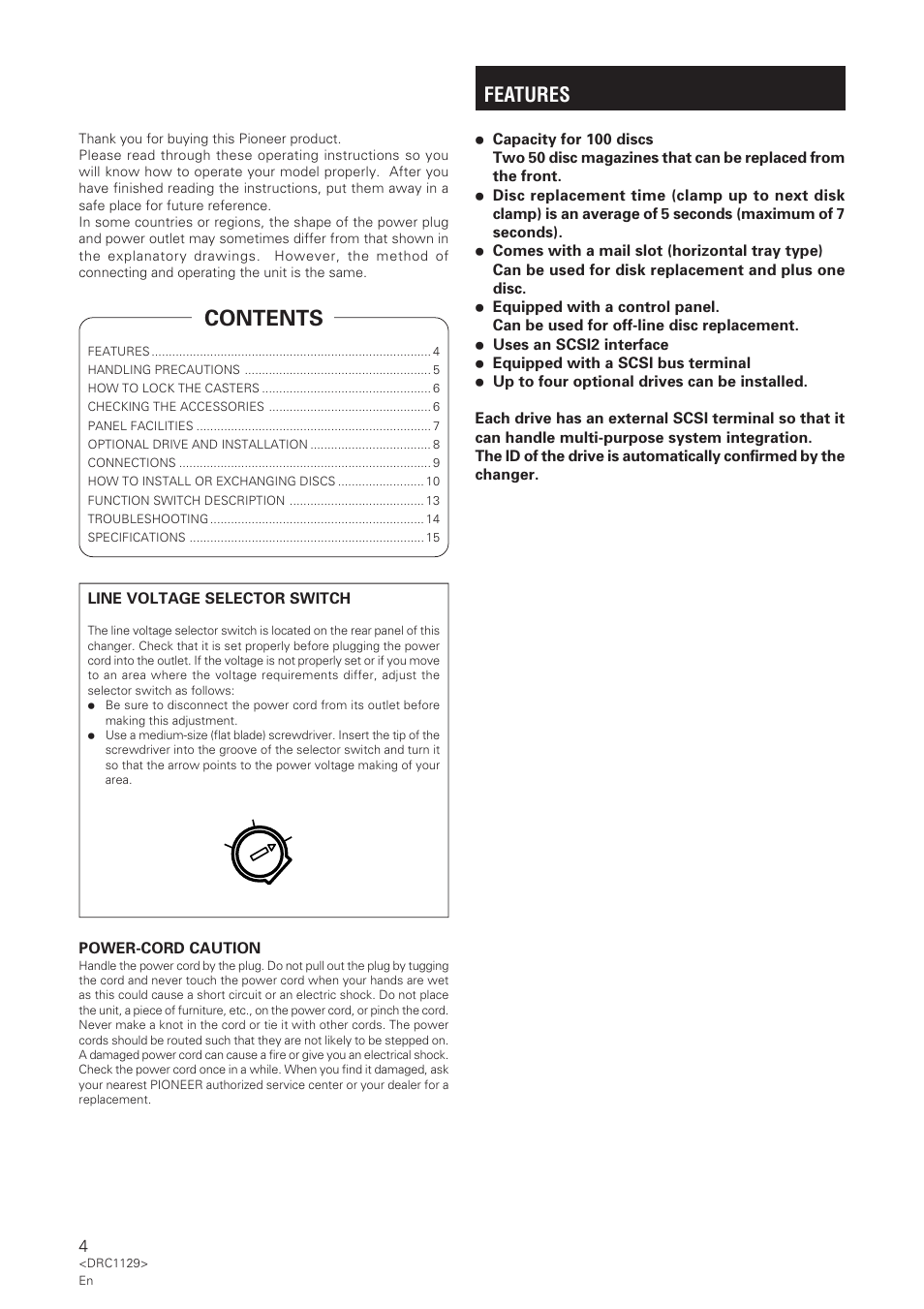 Pioneer DRM-1004 User Manual | Page 4 / 52