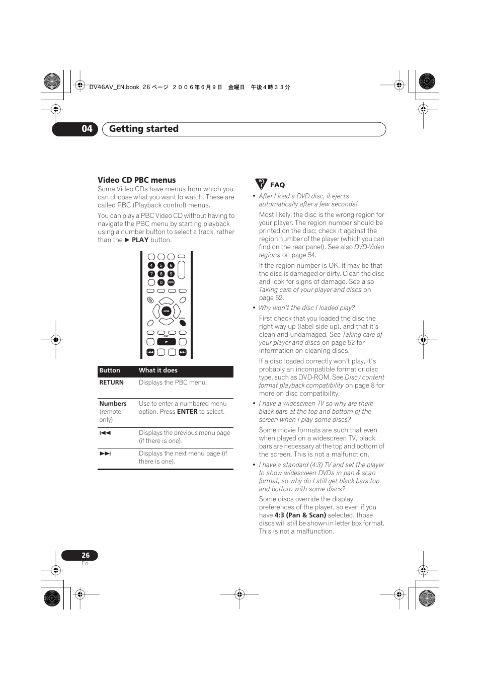 Getting started 04 | Pioneer Elite DV-46AV User Manual | Page 26 / 64