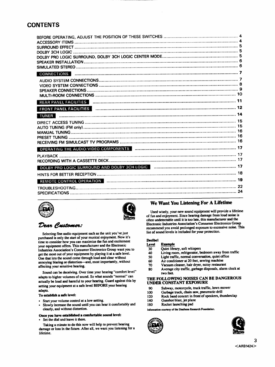 Pioneer VSX-452 User Manual | Page 3 / 24