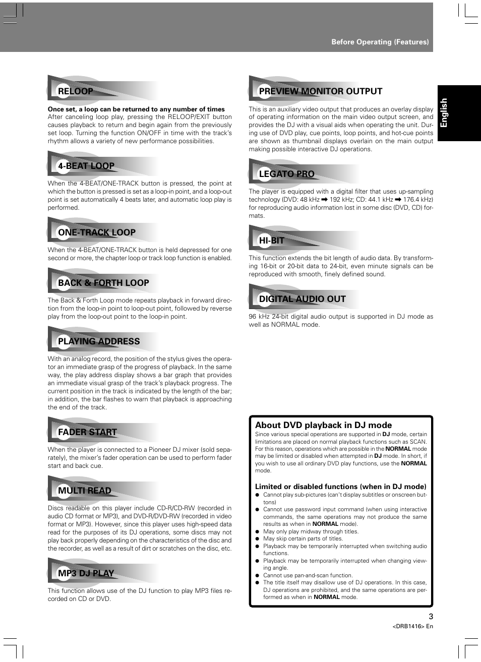 Pioneer DVJ-1000 User Manual | Page 5 / 107