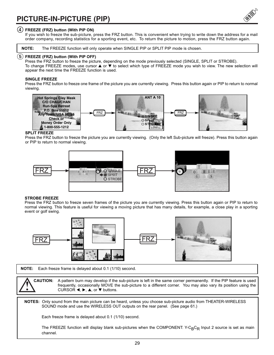 Picture-in-picture (pip) | Pioneer 53SBX59B User Manual | Page 29 / 72
