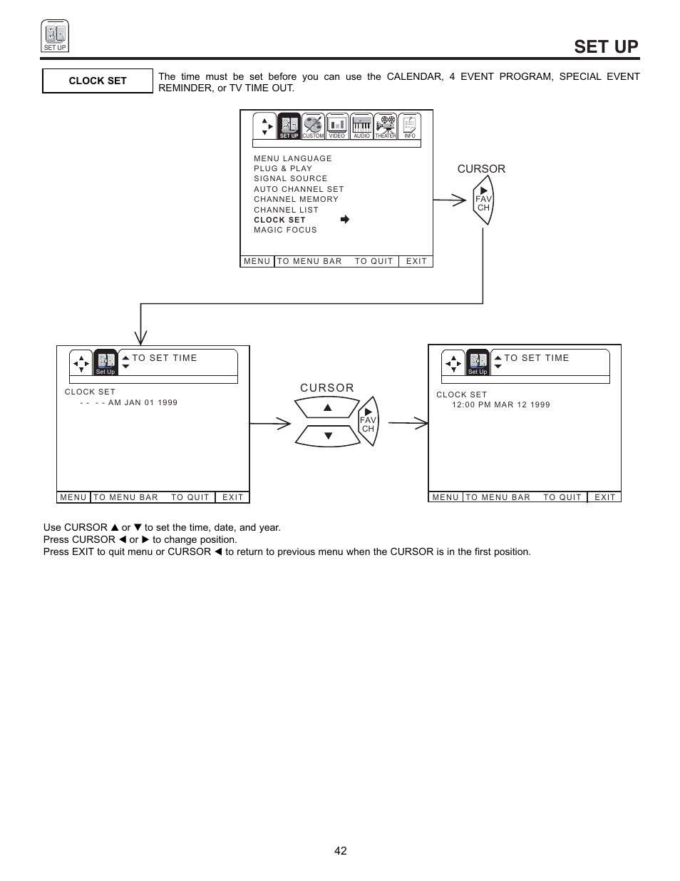 Set up | Pioneer 53SBX59B User Manual | Page 42 / 72