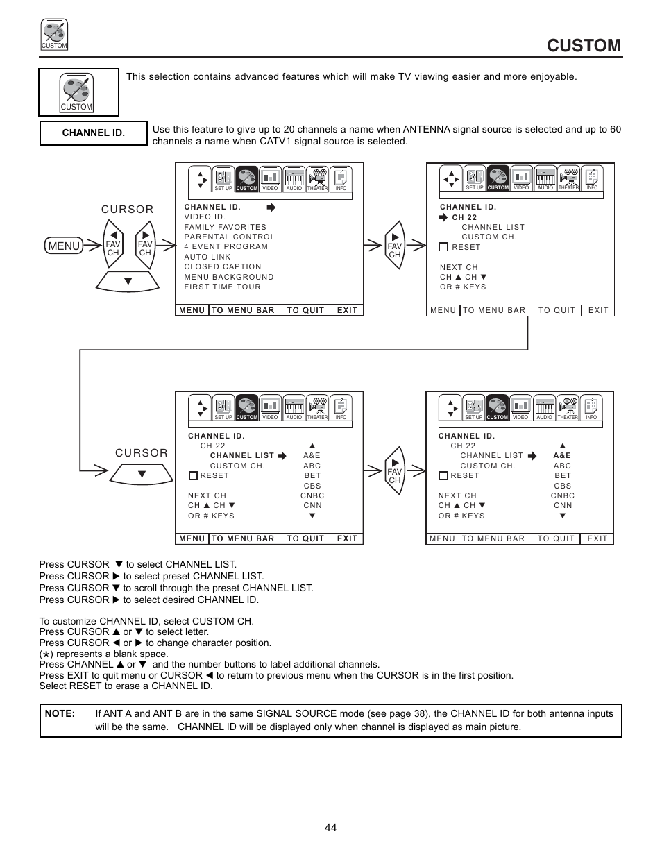 Custom | Pioneer 53SBX59B User Manual | Page 44 / 72