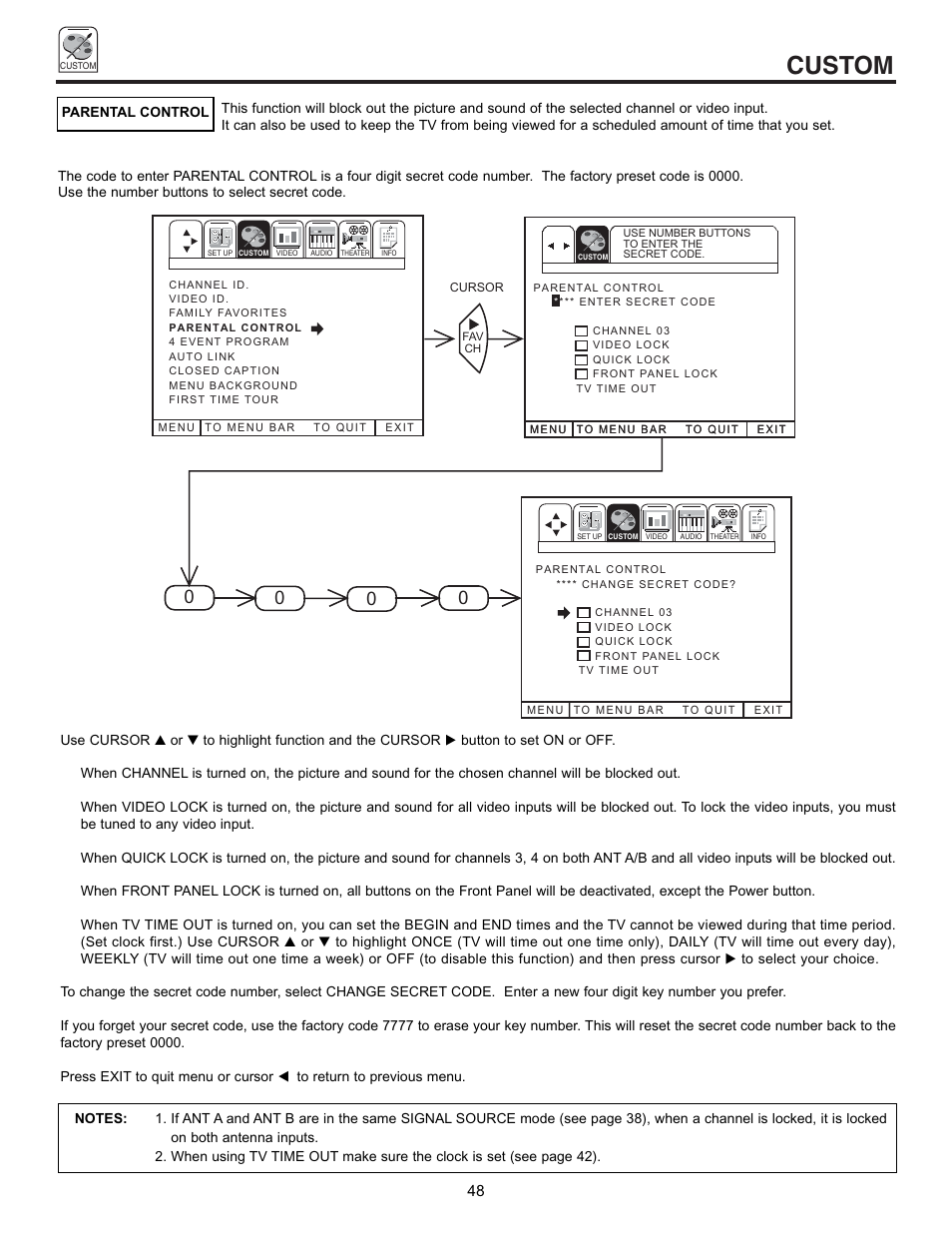 Custom | Pioneer 53SBX59B User Manual | Page 48 / 72