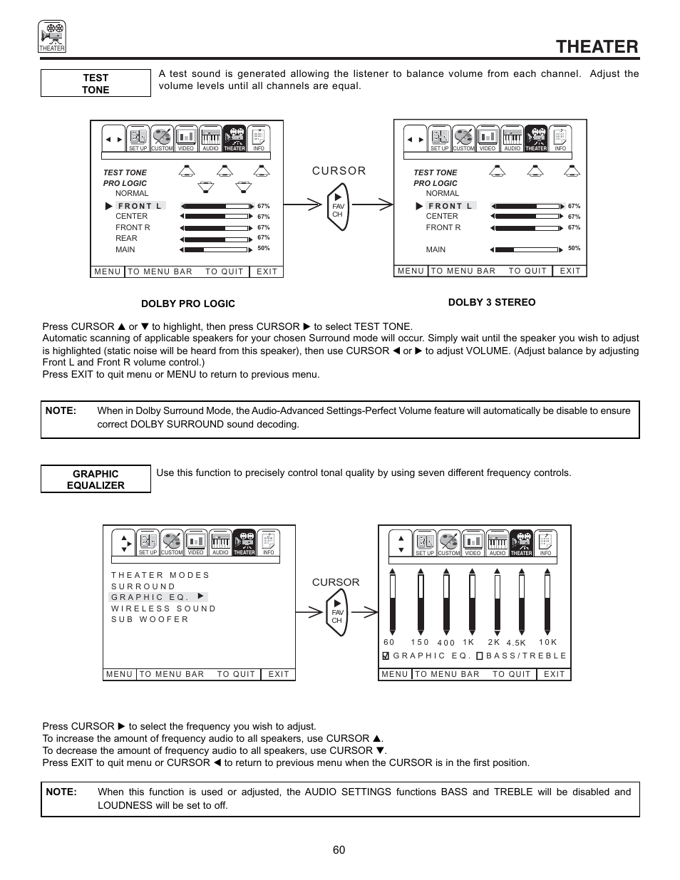 Theater | Pioneer 53SBX59B User Manual | Page 60 / 72
