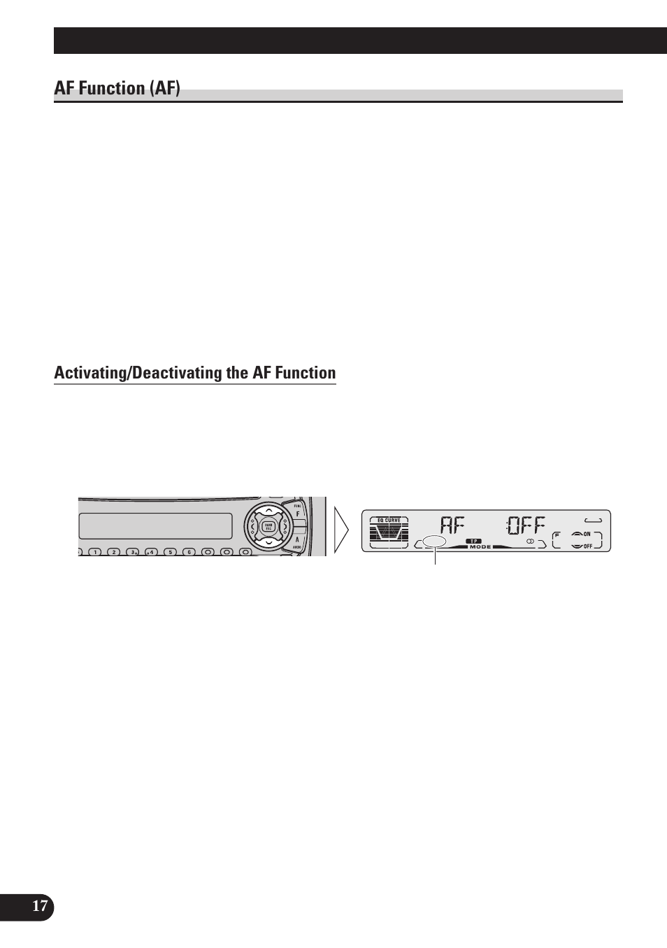 Af function (af), Activating/deactivating the af function, Using rds functions | Pioneer DEH-P4100R User Manual | Page 18 / 100