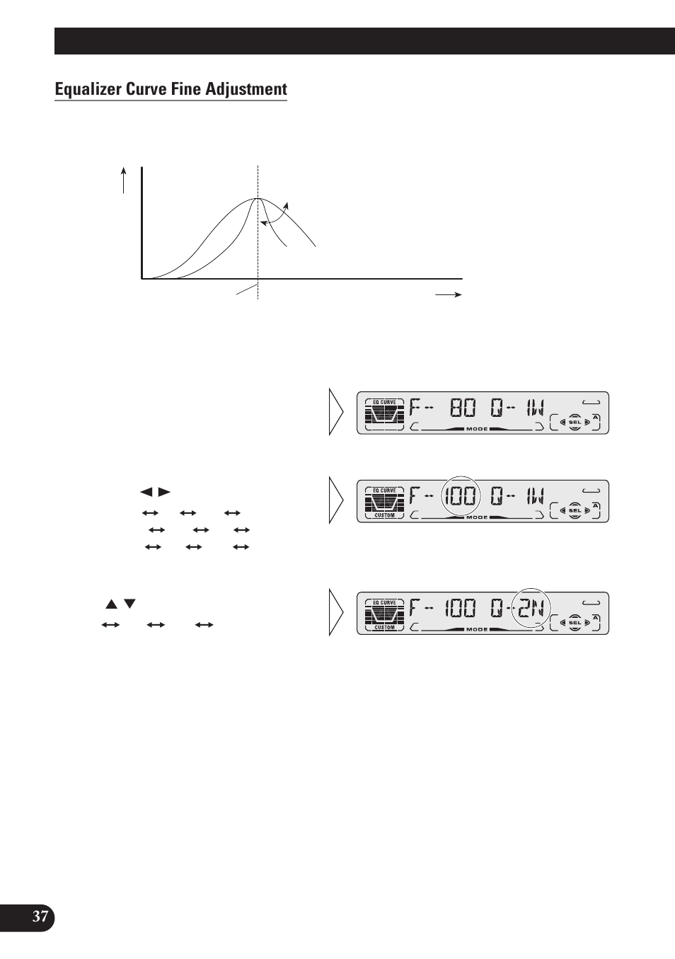 Equalizer curve fine adjustment, Audio adjustment | Pioneer DEH-P4100R User Manual | Page 38 / 100