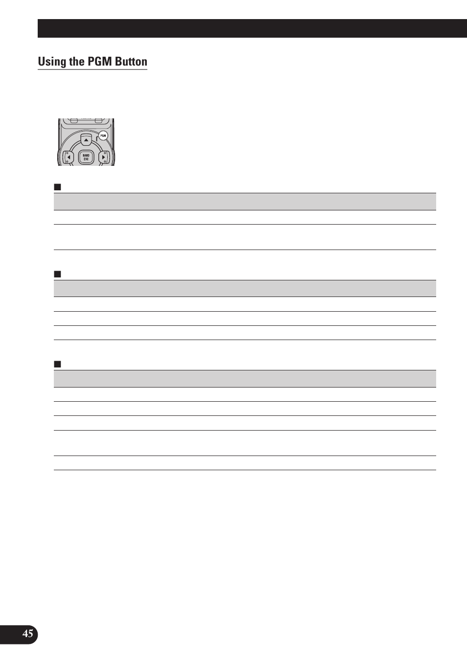 Using the pgm button, Other functions | Pioneer DEH-P4100R User Manual | Page 46 / 100