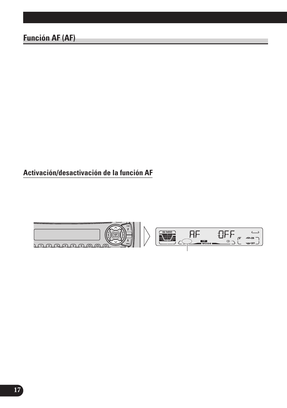 Función af (af), Activación/desactivación de la función af, Uso de las funciones rds | Pioneer DEH-P4100R User Manual | Page 66 / 100