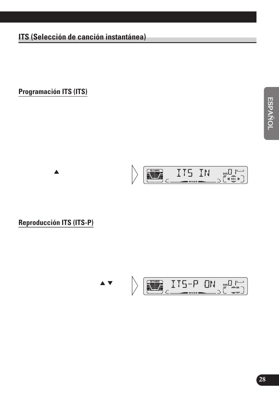 Its (selección de canción instantánea), Programación its (its), Reproducción its (its-p) | Pioneer DEH-P4100R User Manual | Page 77 / 100