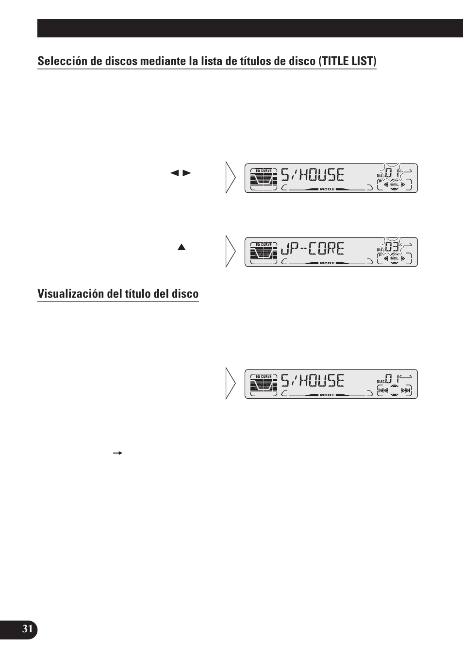 Visualización del título del disco, Uso de reproductores de multi-cd | Pioneer DEH-P4100R User Manual | Page 80 / 100