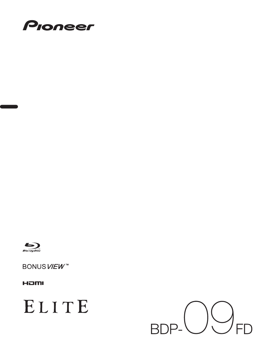 Pioneer BONUSVIEW BDP-09FD User Manual | 74 pages