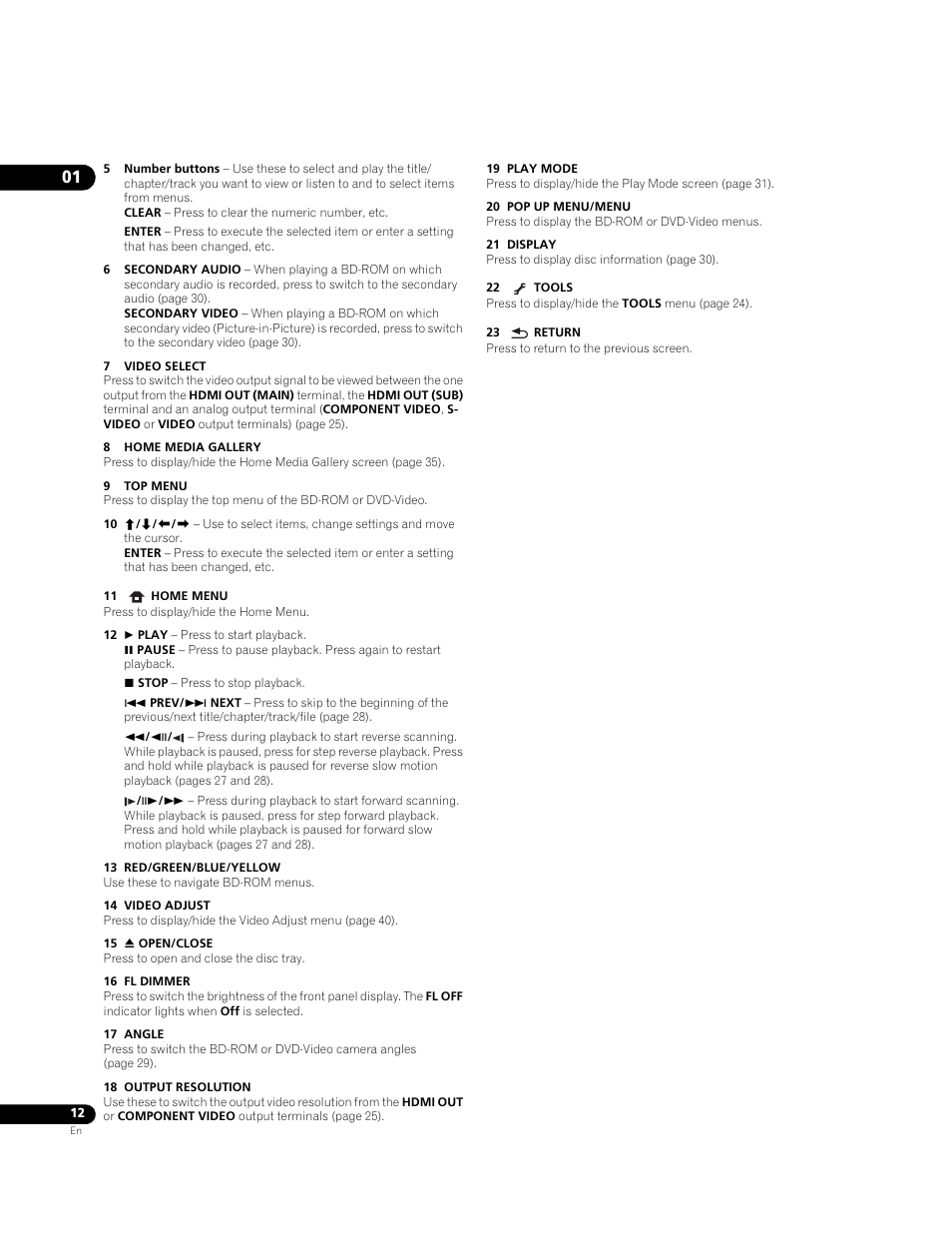 Pioneer BONUSVIEW BDP-09FD User Manual | Page 12 / 74
