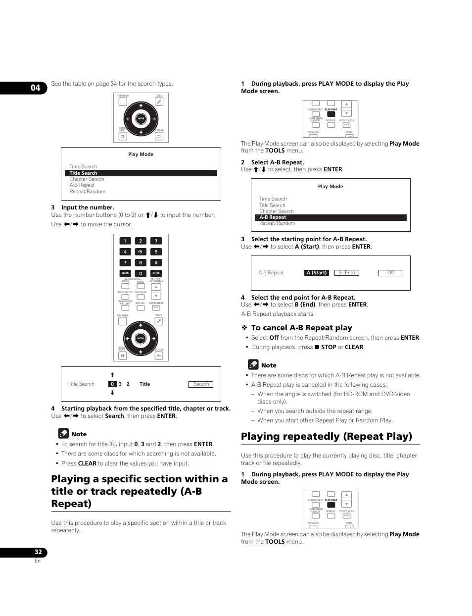 Playing repeatedly (repeat play) | Pioneer BONUSVIEW BDP-09FD User Manual | Page 32 / 74