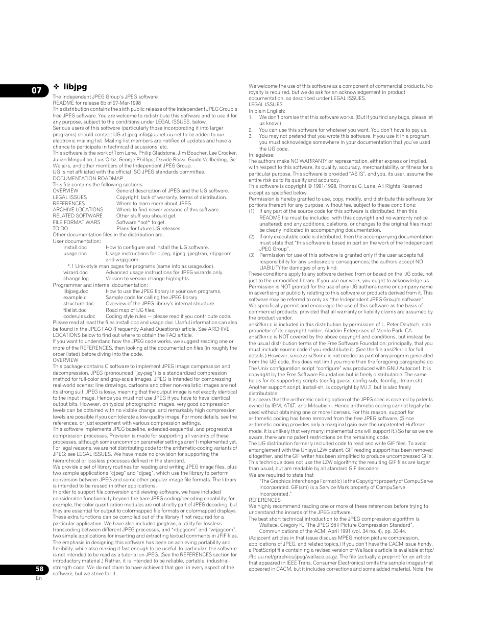Libjpg | Pioneer BONUSVIEW BDP-09FD User Manual | Page 58 / 74
