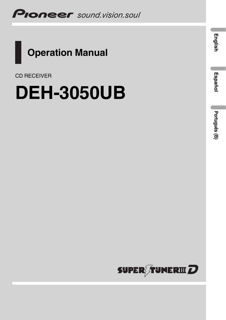 Pioneer DEH-3050UB User Manual | 93 pages