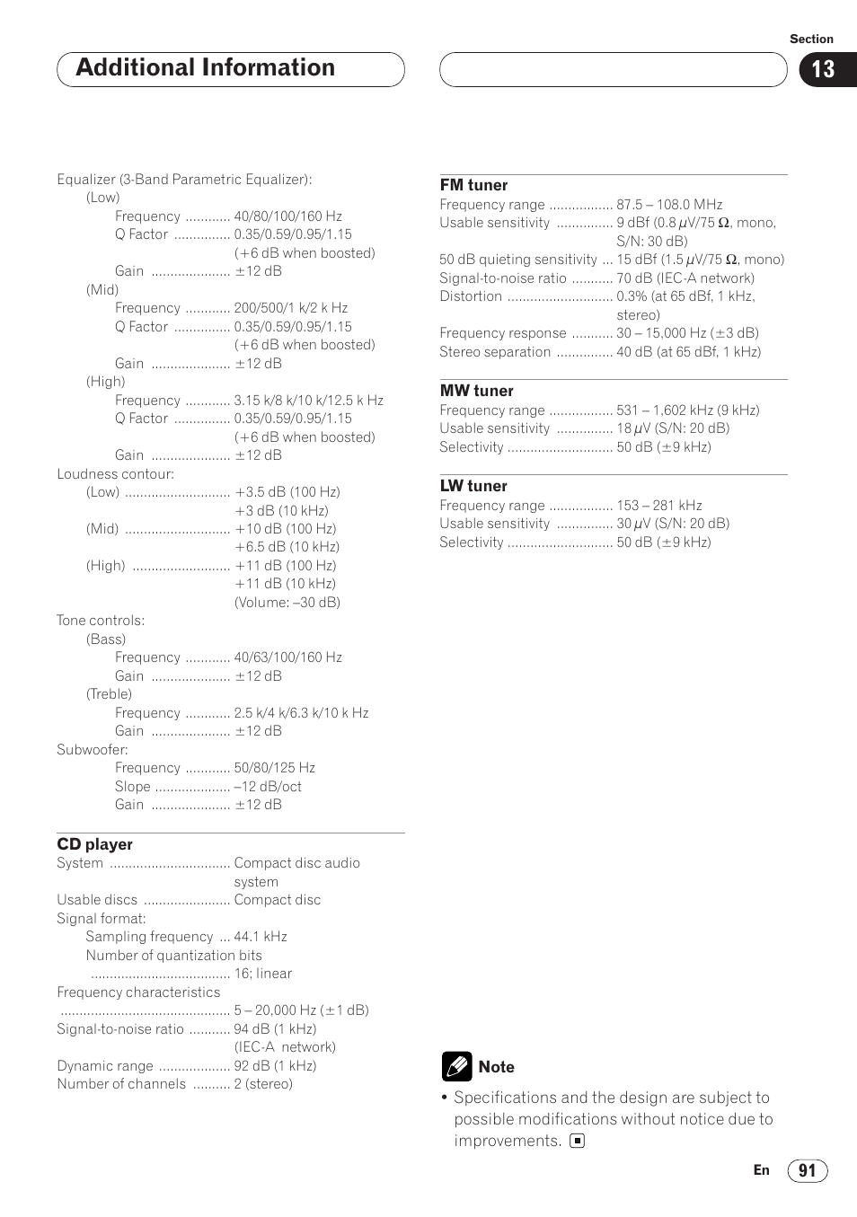 Additional information | Pioneer ANH-P9R-BK User Manual | Page 91 / 92