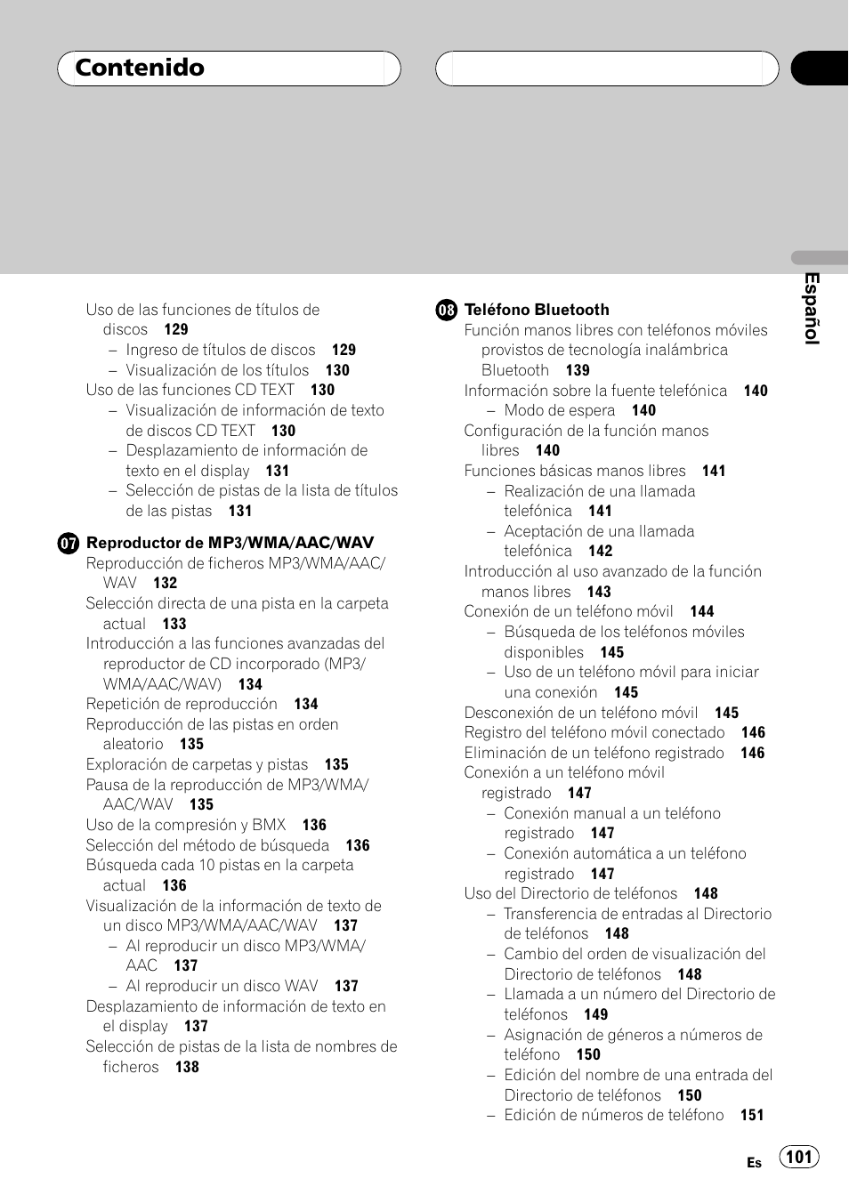 Pioneer DEH-P75BT User Manual | Page 101 / 207
