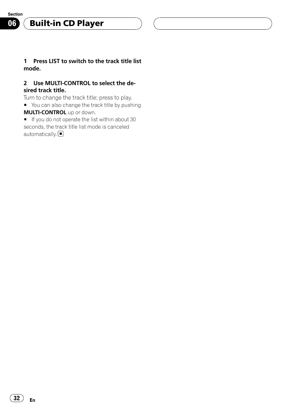 Built-in cd player | Pioneer DEH-P75BT User Manual | Page 32 / 207