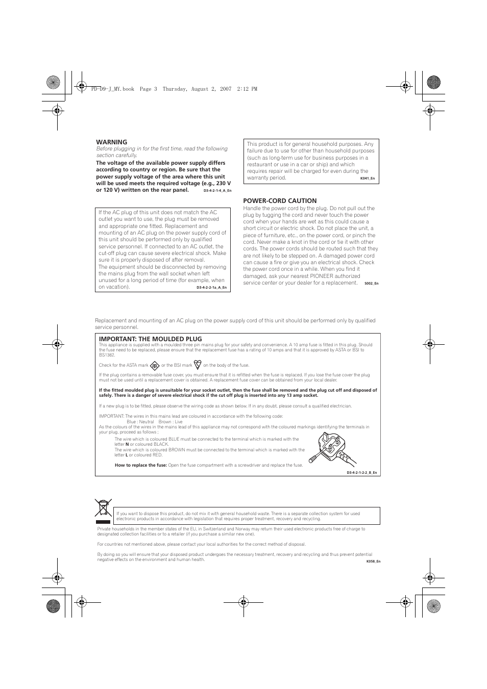 Pioneer PD-D9-J User Manual | Page 3 / 110