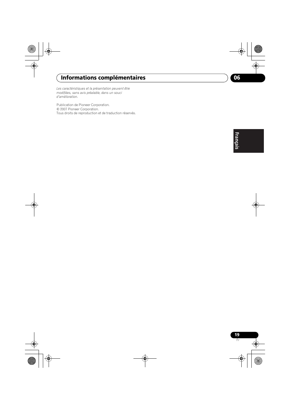 Informations complémentaires 06 | Pioneer PD-D9-J User Manual | Page 37 / 110